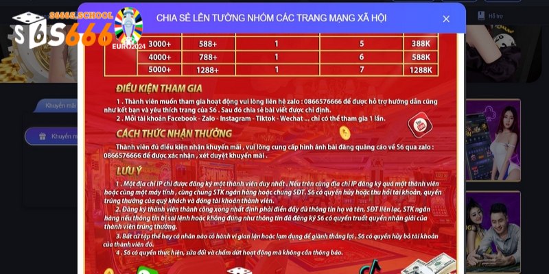 Khuyến mãi hấp dẫn khi chia sẻ bài giới thiệu